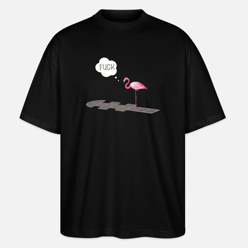 Flamant rose avec un problème - T-shirt bio Blaster 2.0 coupe oversize Stanley/Stella Unisexe - noir