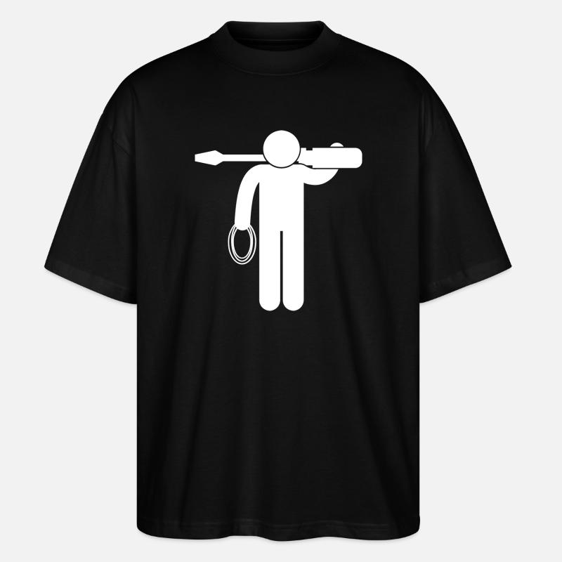 Electronic electrician Electrical Engineer - Stanley/Stella Oversized Unisex Organic T-shirt Blaster 2.0 - black