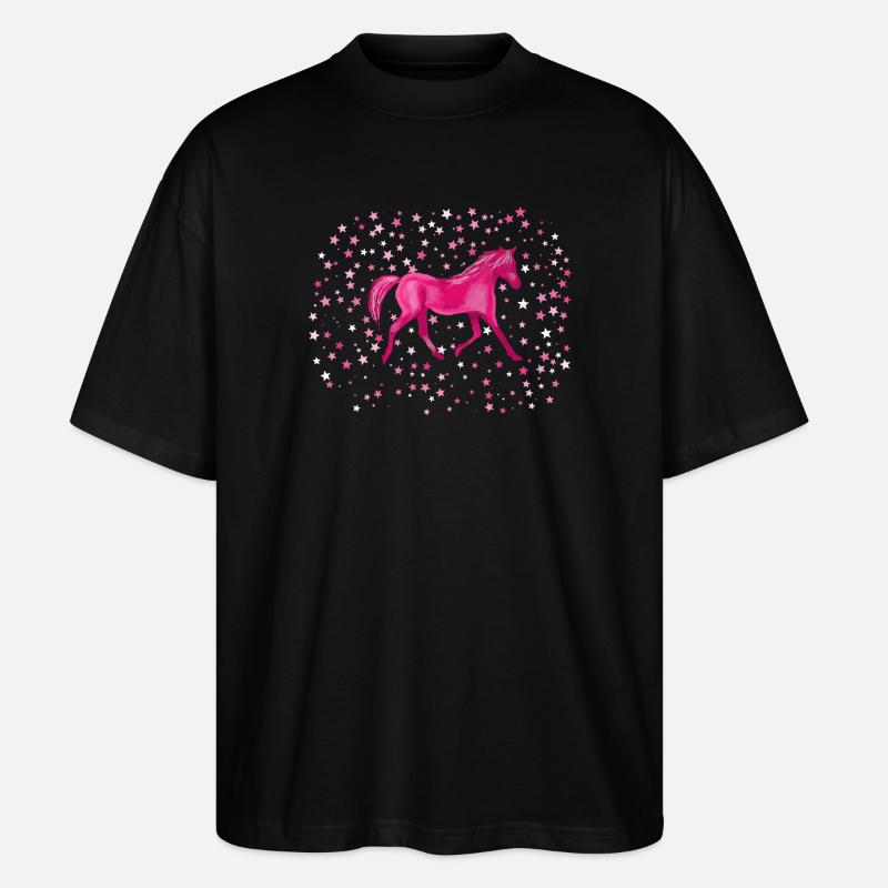 Ponysterne - Stanley/Stella Oversized Unisex Bio T-Shirt Blaster 2.0 - Schwarz