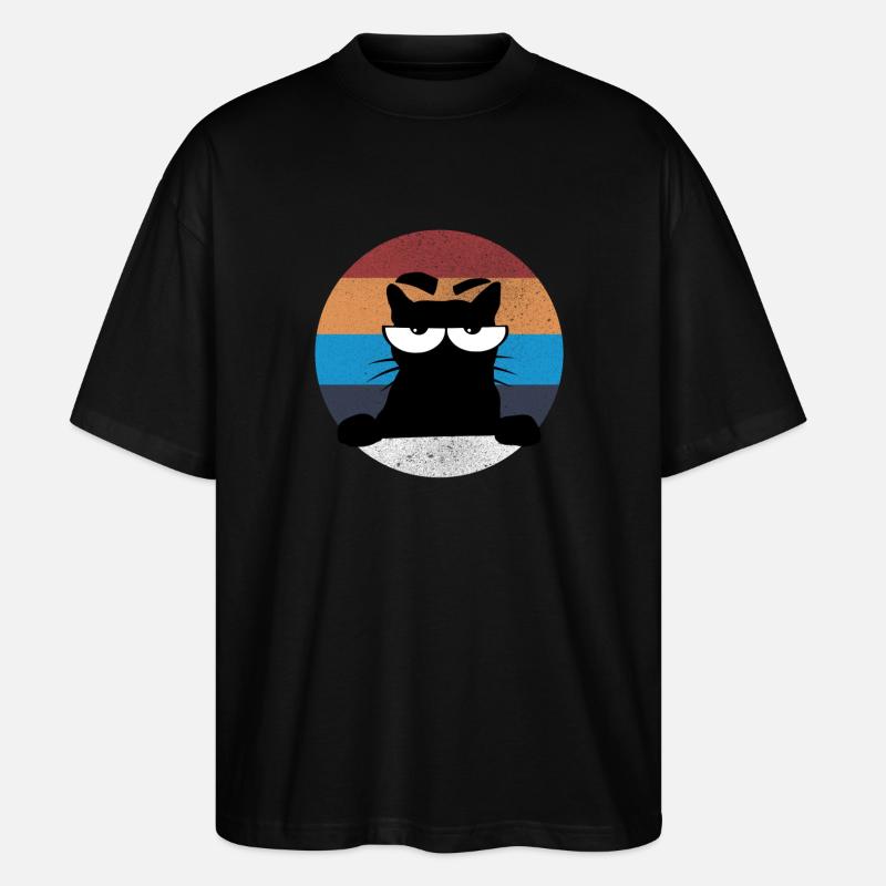 Grumpy Katze - Stanley/Stella Oversized Unisex Bio T-Shirt Blaster 2.0 - Schwarz