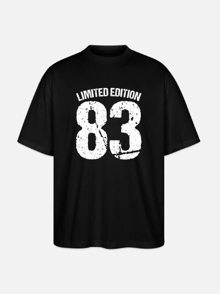 Limited Edition 83 Badge - Stanley/Stella Oversized Unisex Organic T-shirt Blaster 2.0 - black