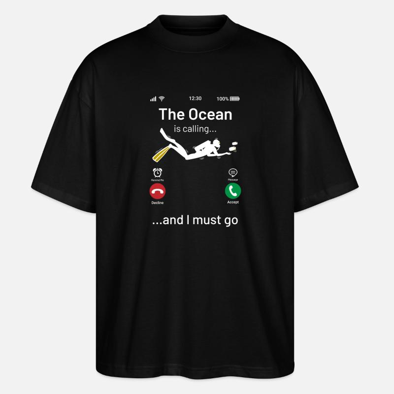 Taucher - Stanley/Stella Oversized Unisex Bio T-Shirt Blaster 2.0 - Schwarz