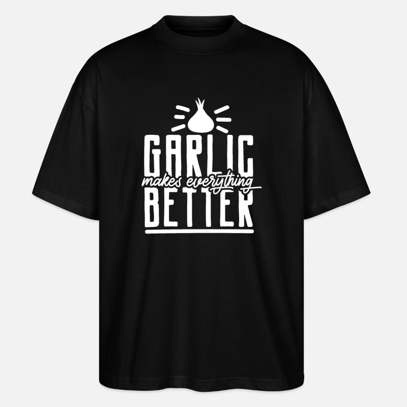 Knoblauch - Stanley/Stella Oversized Unisex Bio T-Shirt Blaster 2.0 - Schwarz