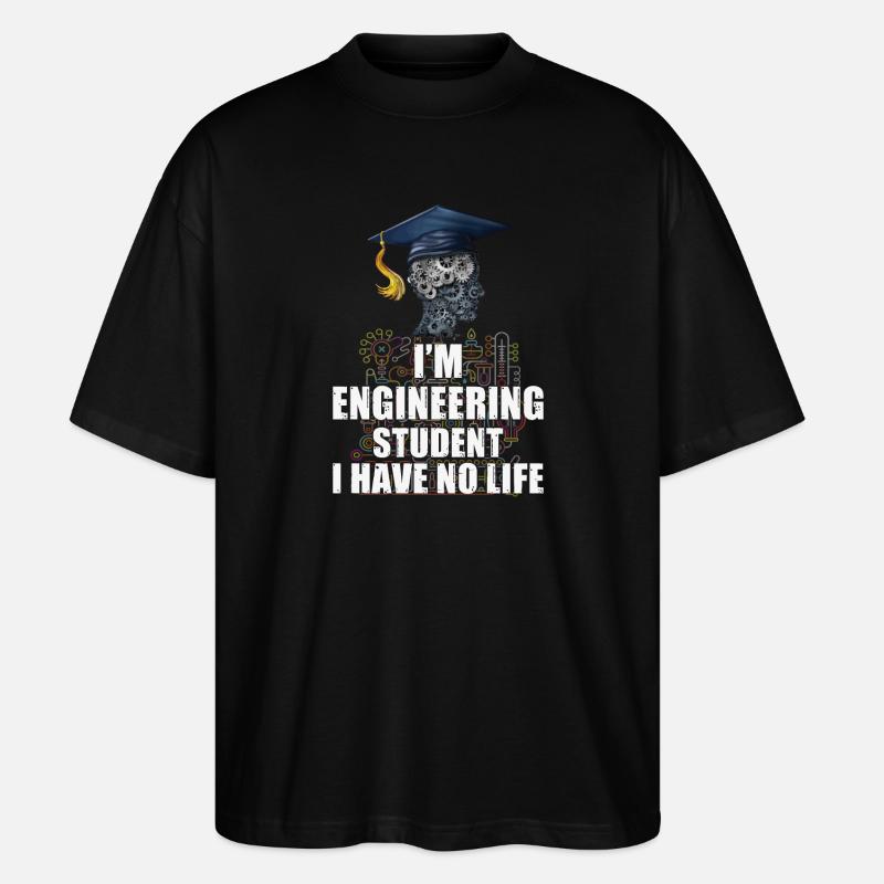Engineer Student - Stanley/Stella Oversized Unisex Organic T-shirt Blaster 2.0 - black