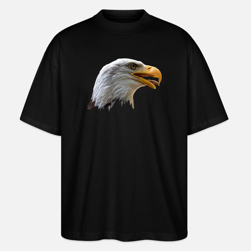 bald eagle - Stanley/Stella Oversized Unisex Organic T-shirt Blaster 2.0 - black