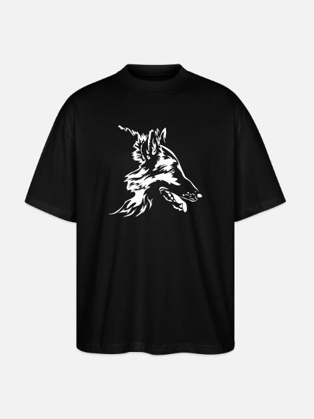 Tervuren Head "Black Edition" - Stanley/Stella Oversized Unisex Organic T-shirt Blaster 2.0 - black