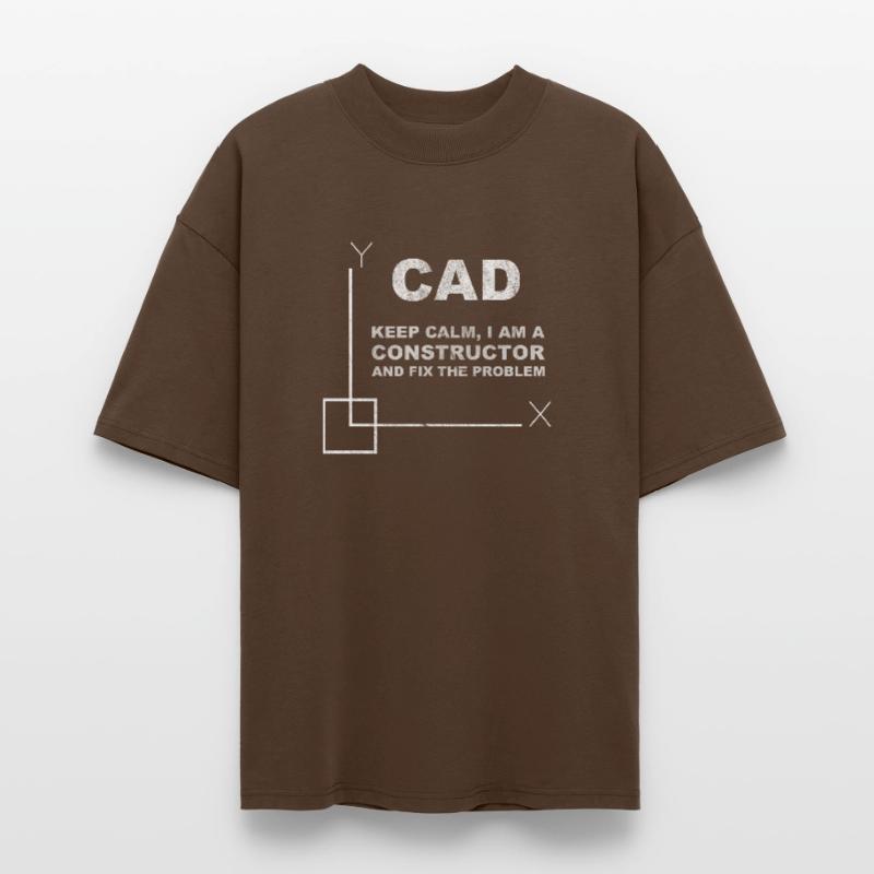 CAD Keep Calm Constructor Engineering Stanley/Stella Oversized Unisex Bio T-Shirt Blaster 2.0