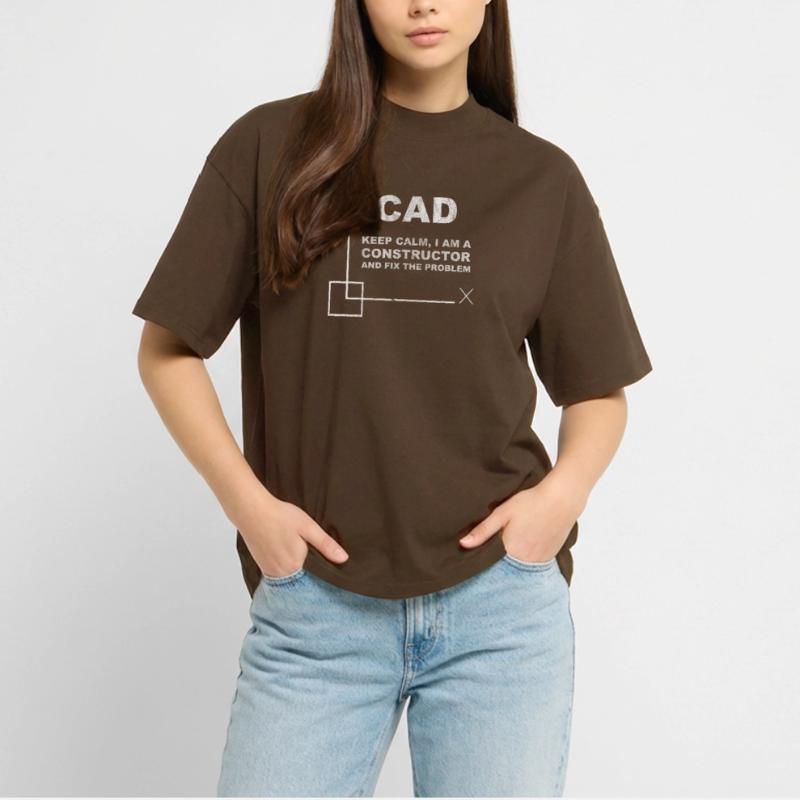 CAD Keep Calm Constructor Engineering Stanley/Stella Oversized Unisex Bio T-Shirt Blaster 2.0