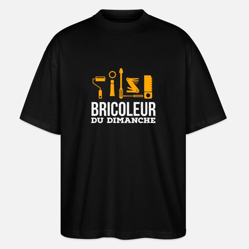 Bricoleur du dimanche - T-shirt bio Blaster 2.0 coupe oversize Stanley/Stella Unisexe - noir