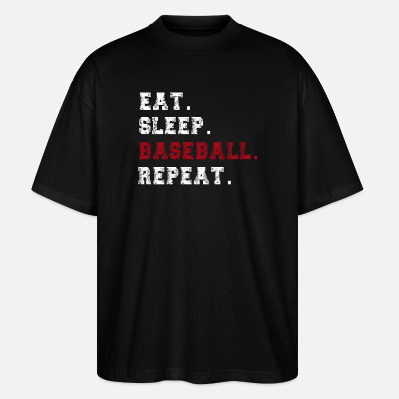 Baseball - Stanley/Stella Oversized Unisex Bio T-Shirt Blaster 2.0 - Schwarz