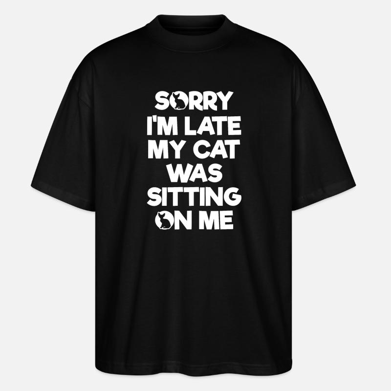 Katze Kätzchen - Stanley/Stella Oversized Unisex Bio T-Shirt Blaster 2.0 - Schwarz