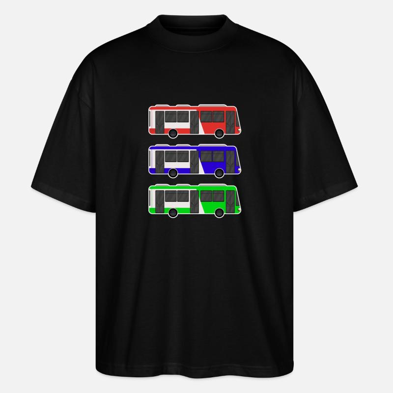 Bus - Stanley/Stella Oversized Unisex Bio T-Shirt Blaster 2.0 - Schwarz