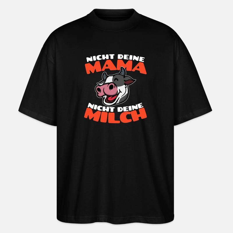 Kuh Vegan Statement Tierschutz - Stanley/Stella Oversized Unisex Bio T-Shirt Blaster 2.0 - Schwarz