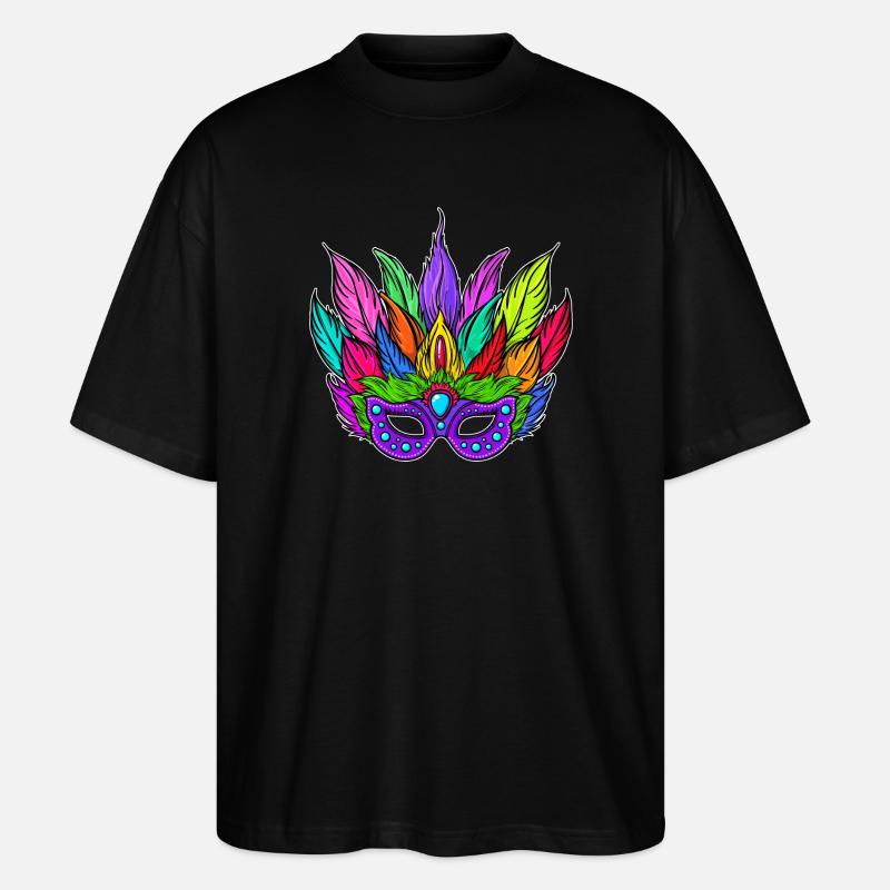 Masques Carnaval carnaval - T-shirt bio Blaster 2.0 coupe oversize Stanley/Stella Unisexe - noir