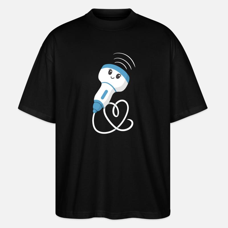 Sonograph Ultraschalltechniker - Stanley/Stella Oversized Unisex Bio T-Shirt Blaster 2.0 - Schwarz