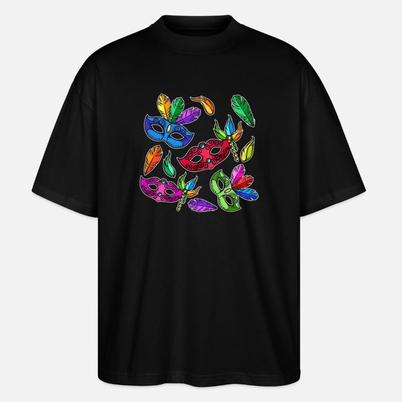 Kostüm Masken Karneval Fasching - Stanley/Stella Oversized Unisex Bio T-Shirt Blaster 2.0 - Schwarz
