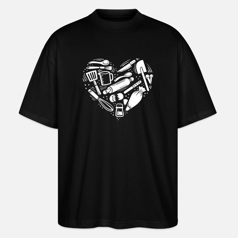 Backen Backutensilien - Stanley/Stella Oversized Unisex Bio T-Shirt Blaster 2.0 - Schwarz
