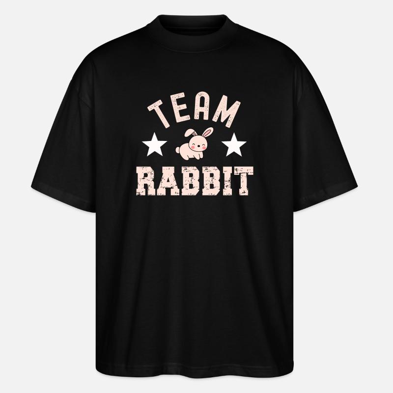 Rabbit Rabbit - Stanley/Stella Oversized Unisex Organic T-shirt Blaster 2.0 - black