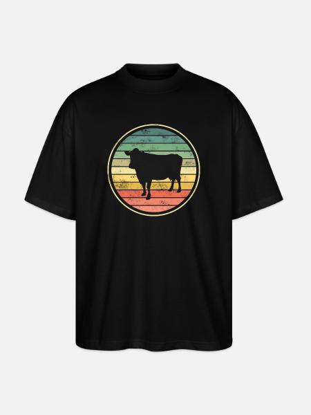 Kuh Kühe - Stanley/Stella Oversized Unisex Bio T-Shirt Blaster 2.0 - Schwarz