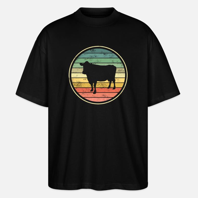 Cow cows - Stanley/Stella Oversized Unisex Organic T-shirt Blaster 2.0 - black