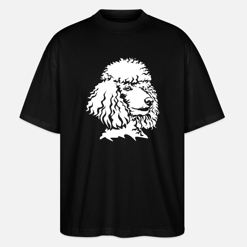 Pudel Kopf "Black Edition" - Stanley/Stella Oversized Unisex Bio T-Shirt Blaster 2.0 - Schwarz