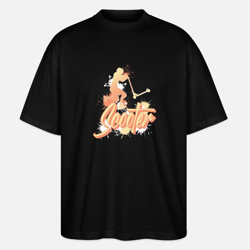 Scooter Tretroller E-Scooter - Stanley/Stella Oversized Unisex Bio T-Shirt Blaster 2.0 - Schwarz
