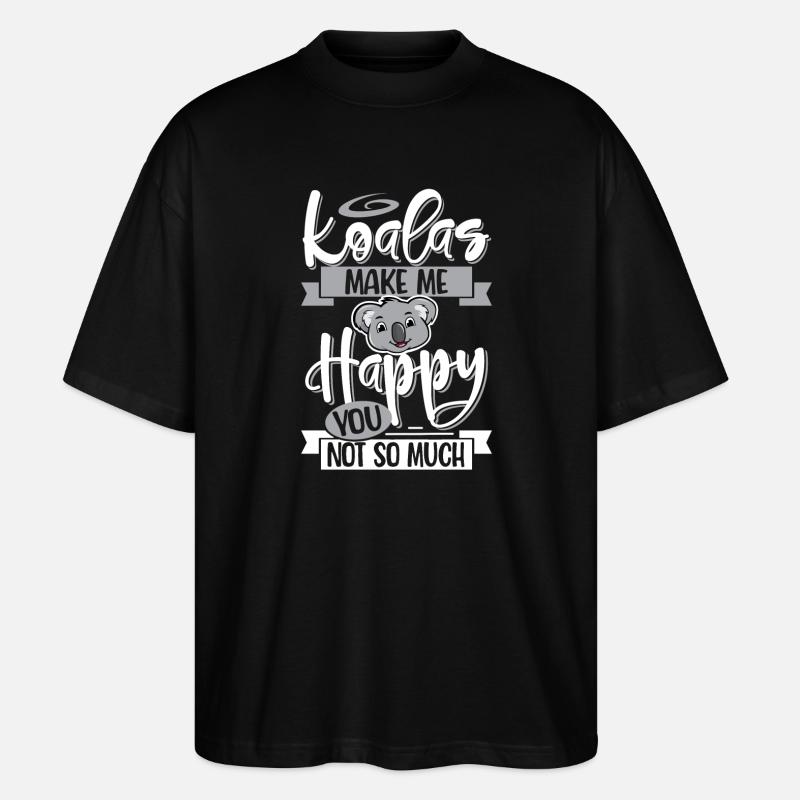 Koala - Stanley/Stella Oversized Unisex Bio T-Shirt Blaster 2.0 - Schwarz