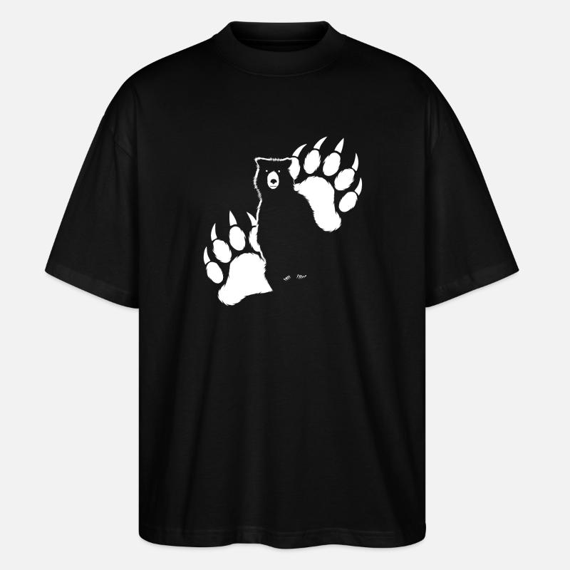 Grizzli-Bär - Stanley/Stella Oversized Unisex Bio T-Shirt Blaster 2.0 - Schwarz