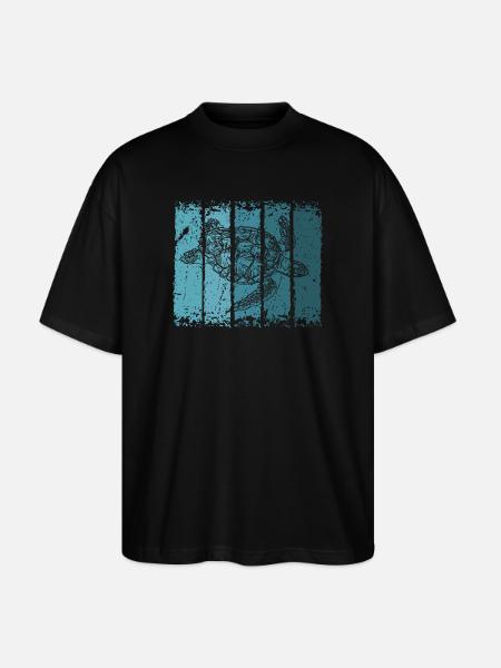 turtle - Stanley/Stella Oversized Unisex Organic T-shirt Blaster 2.0 - black