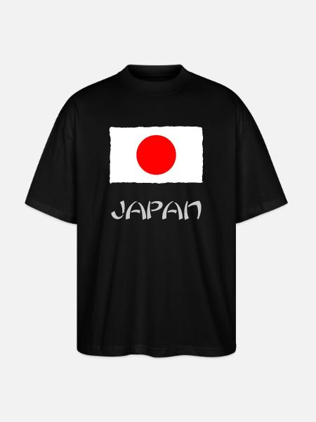 FLAG. JAPAN. JAPAN. ASIEN. ASIATISK. SPORT - Stanley/Stella Oversize Unisex Øko T-shirt Blaster 2.0 - sort
