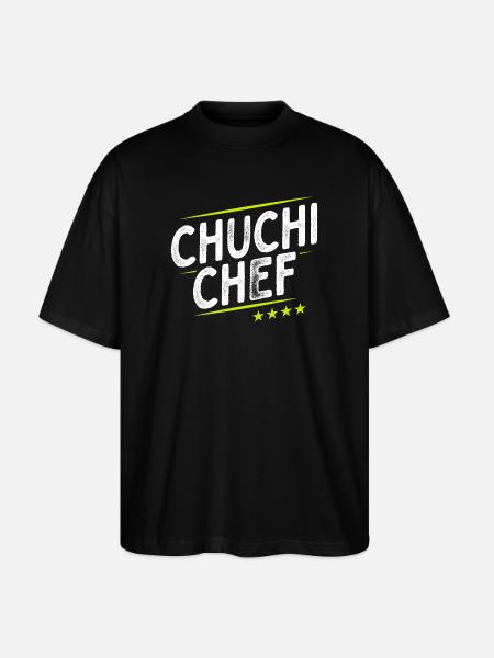 Küchenchef - Chuchi Chef - Schweizerdeutsch - Stanley/Stella Oversized Unisex Bio T-Shirt Blaster 2.0 - Schwarz