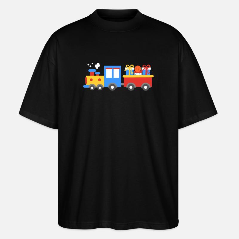 Zug Modelleisenbahn - Stanley/Stella Oversized Unisex Bio T-Shirt Blaster 2.0 - Schwarz