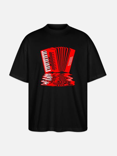 Musique d’accordéon - T-shirt bio Blaster 2.0 coupe oversize Stanley/Stella Unisexe - noir