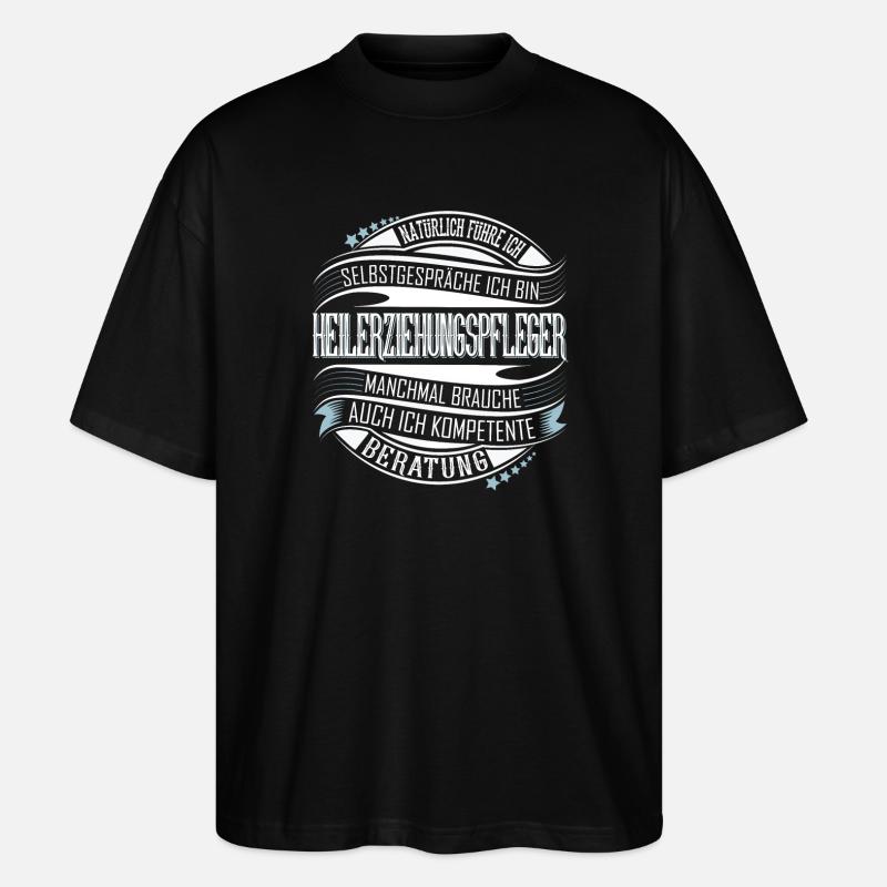 Heilerziehungspfleger - Stanley/Stella Oversized Unisex Bio T-Shirt Blaster 2.0 - Schwarz