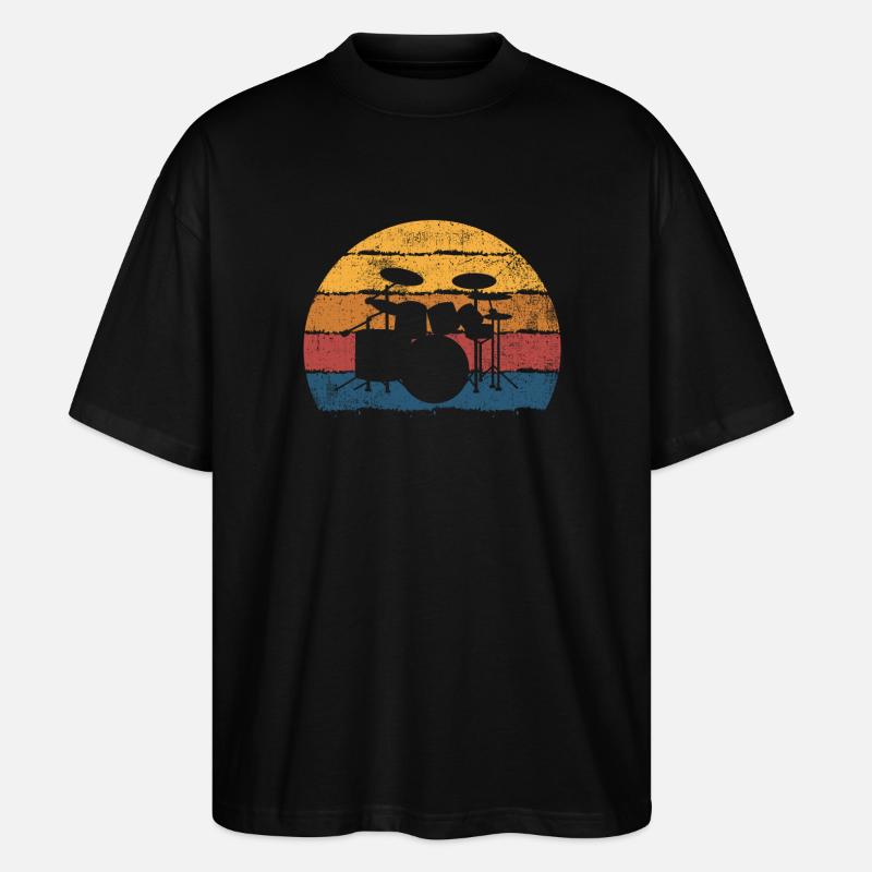 Schlagzeug Schlagzeuger - Stanley/Stella Oversized Unisex Bio T-Shirt Blaster 2.0 - Schwarz