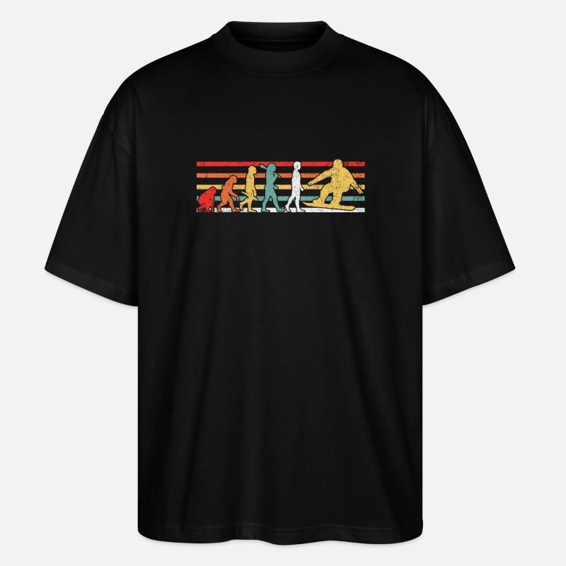Snowboarder Snowboard - Stanley/Stella Oversized Unisex Bio T-Shirt Blaster 2.0 - Schwarz