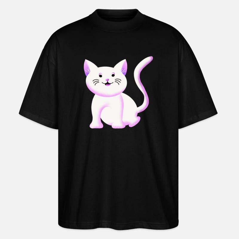 Chaton mignon | Chat | Cadeau - T-shirt bio Blaster 2.0 coupe oversize Stanley/Stella Unisexe - noir