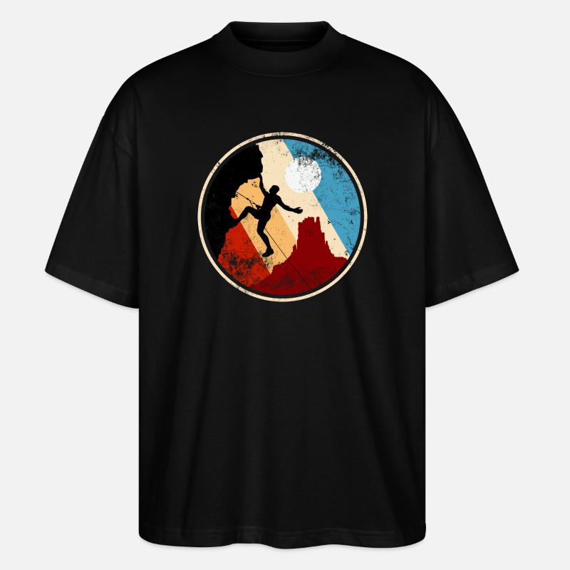 Desert Summit Climber Circle - Stanley/Stella Oversized Unisex Organic T-shirt Blaster 2.0 - black