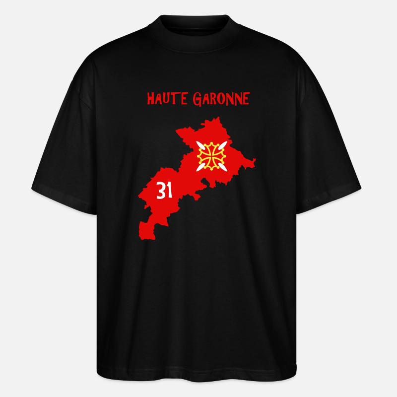 Haute Garonne - Stanley/Stella Oversized Unisex Bio T-Shirt Blaster 2.0 - Schwarz