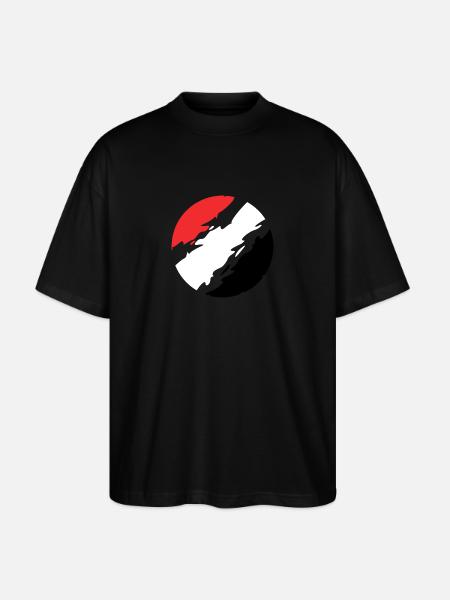 Yemen Flag Flag Circle - Stanley/Stella Oversized Unisex Organic T-shirt Blaster 2.0 - black