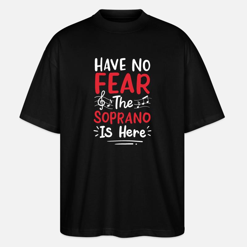 Sopran Chor Sänger - Stanley/Stella Oversized Unisex Bio T-Shirt Blaster 2.0 - Schwarz