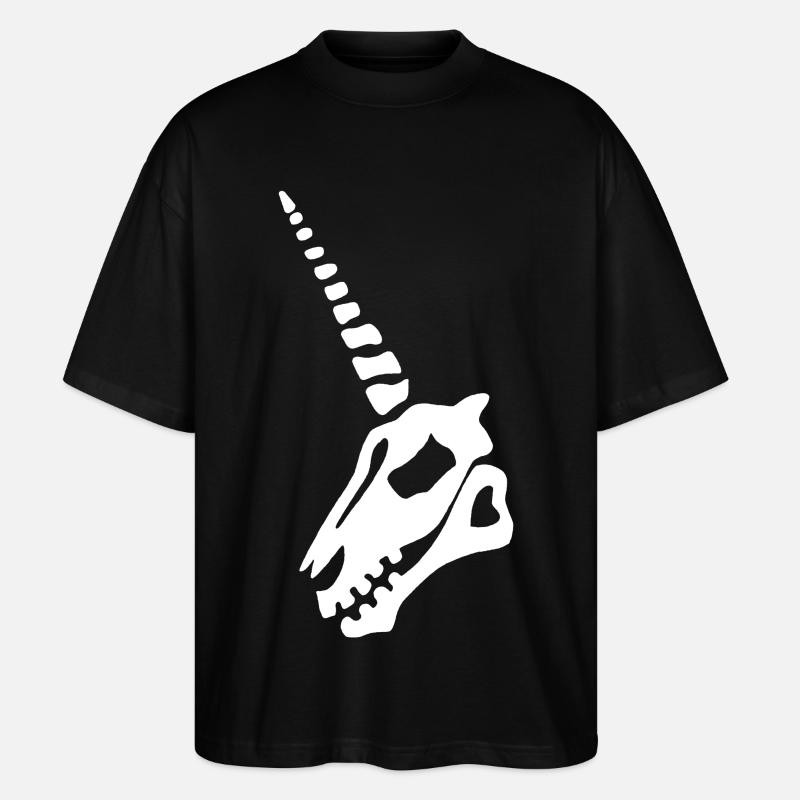 weißer Einhornschädel - Stanley/Stella Oversized Unisex Bio T-Shirt Blaster 2.0 - Schwarz