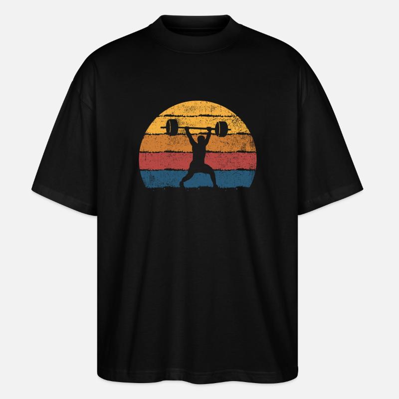 Gewichtheben Gewichtheber - Stanley/Stella Oversized Unisex Bio T-Shirt Blaster 2.0 - Schwarz