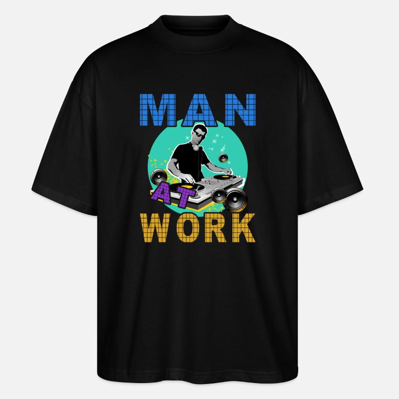 Dj Man at work - Stanley/Stella Oversized Unisex Bio T-Shirt Blaster 2.0 - Schwarz