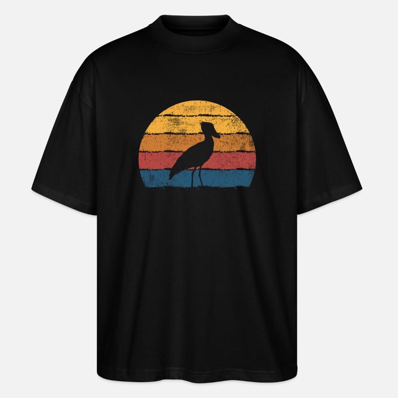 Schuhschnabel Vogel - Stanley/Stella Oversized Unisex Bio T-Shirt Blaster 2.0 - Schwarz