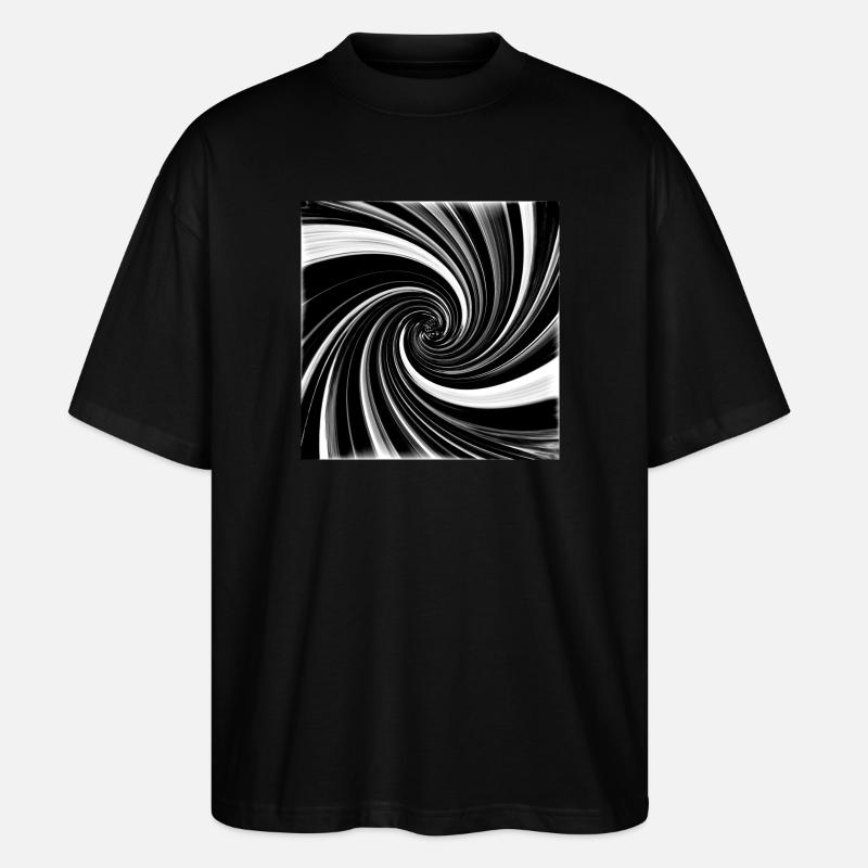Vortex noir et blanc - T-shirt bio Blaster 2.0 coupe oversize Stanley/Stella Unisexe - noir