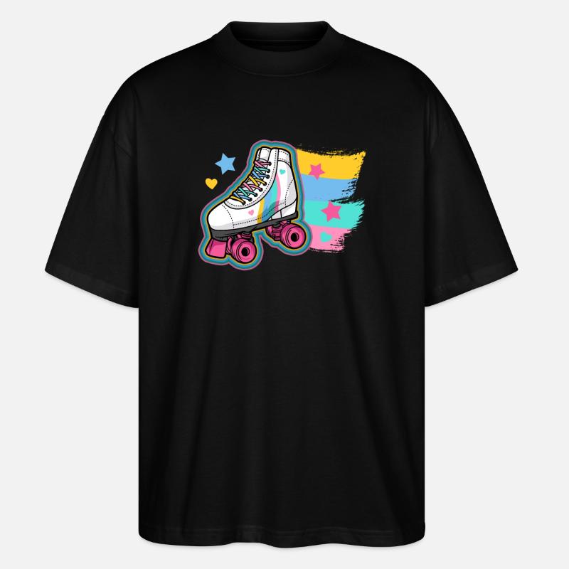 Rollschuhe Rollschuhläufer - Stanley/Stella Oversized Unisex Bio T-Shirt Blaster 2.0 - Schwarz