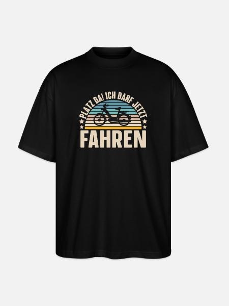 Mofa Führerschein Bestanden Geschenk - Stanley/Stella Oversized Unisex Bio T-Shirt Blaster 2.0 - Schwarz