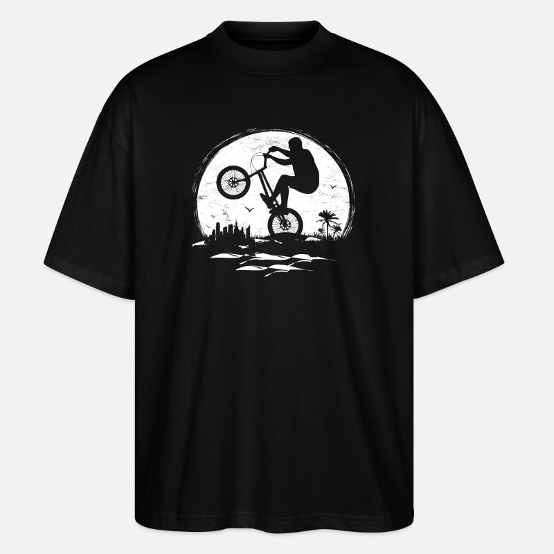 BMX Urban Artwork Mond - Stanley/Stella Oversized Unisex Bio T-Shirt Blaster 2.0 - Schwarz