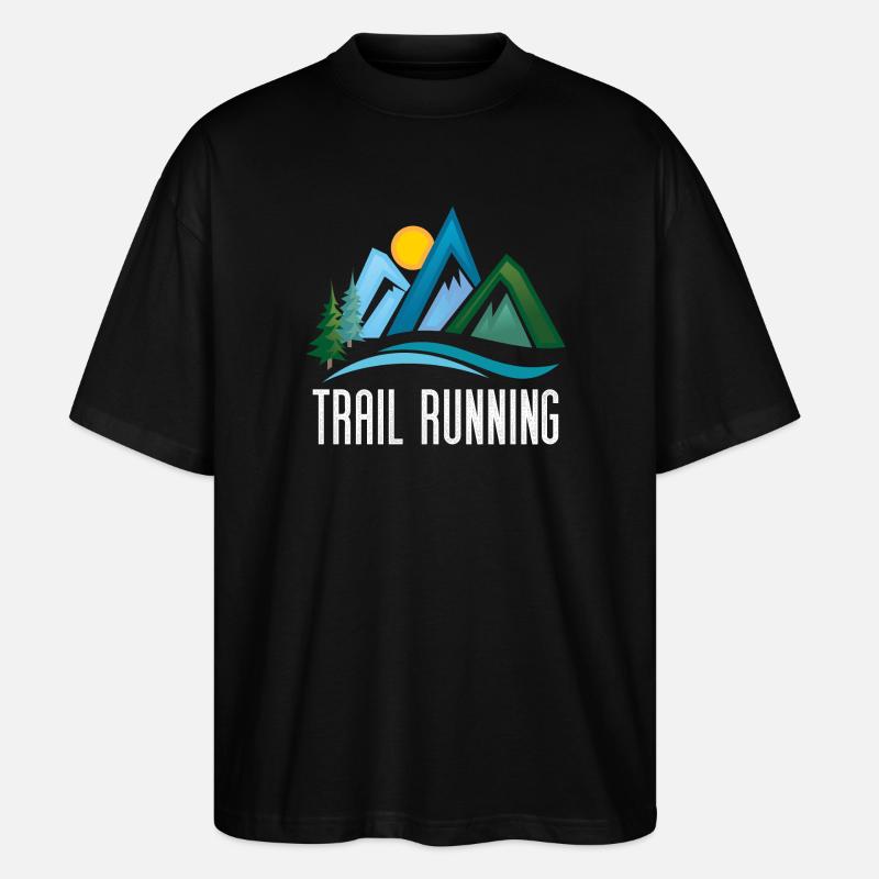 Trailrunning - Stanley/Stella Oversized Unisex Bio T-Shirt Blaster 2.0 - Schwarz